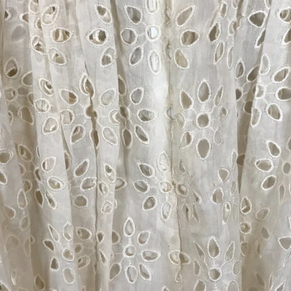 Womens Size 4 Jill Stuart White Eyelet Off the Shoulder Mini Dress - Picture 3 of 4